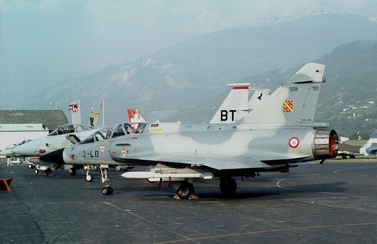 複座型Mirage 2000。1986年の展示。