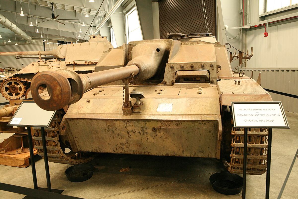 米陸軍の装甲車両コレクションで保存されるIII号突撃砲G型。
