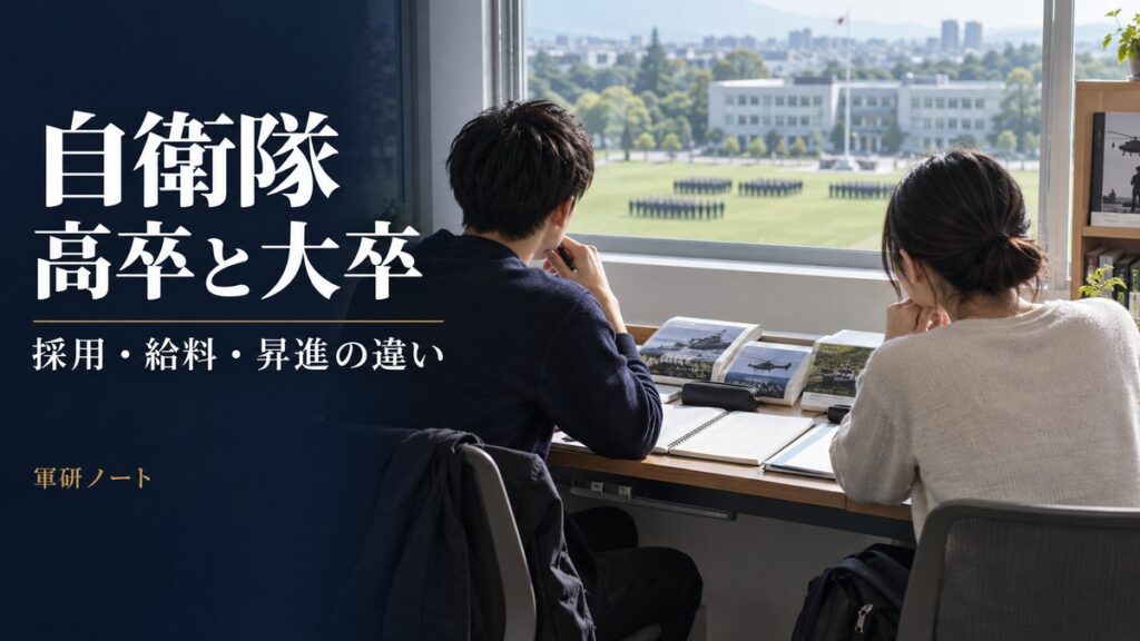 自衛隊の高卒と大卒｜入口とキャリアの違い