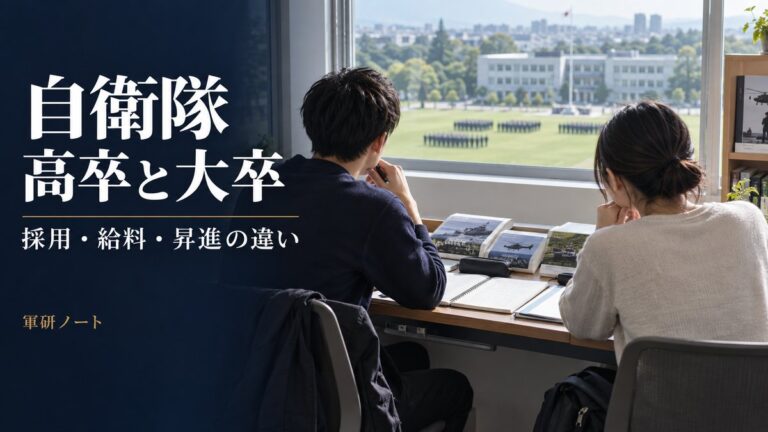 自衛隊の高卒と大卒|入口とキャリアの違い