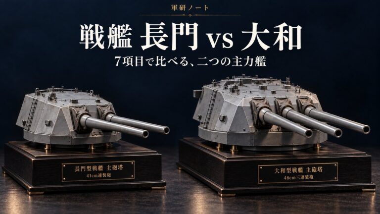 戦艦長門と大和|7項目で比べる二つの主力艦