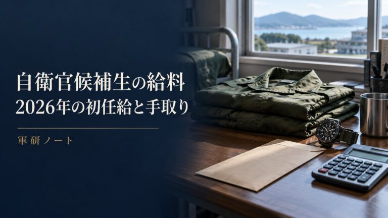 自衛官候補生の給料2026年｜初任給と手取り
