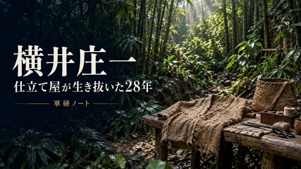横井庄一｜仕立て屋が生き抜いた28年