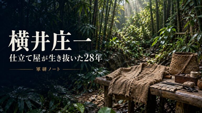 横井庄一｜仕立て屋が生き抜いた28年
