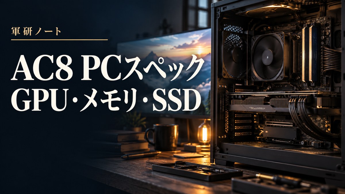 エースコンバット8のPCスペックは重い？推奨GPU・メモリ32GB・150GB SSD・4K要件を「足切りライン」から解説