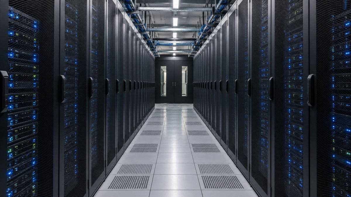 サーバーラックが並ぶデータセンター