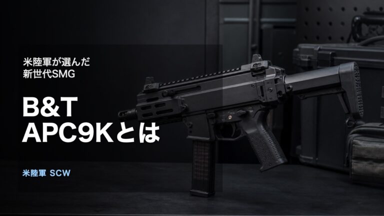 B&T APC9Kと米陸軍SCWを題材にしたアイキャッチ