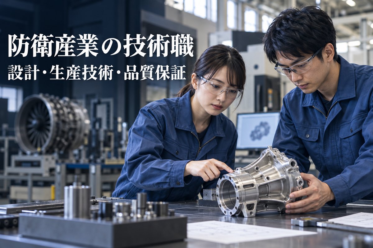 防衛産業の技術職|設計・生産技術・品質保証