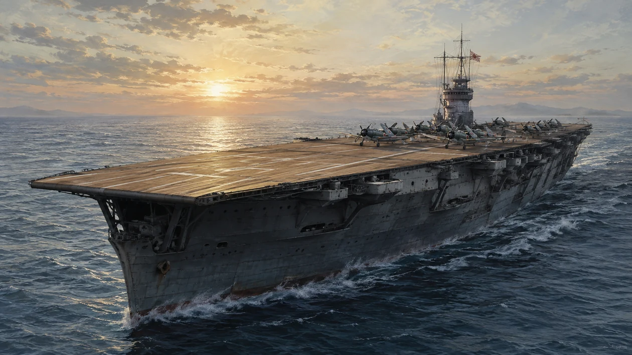 1940年代の日本海軍空母の飛行甲板と艦載機