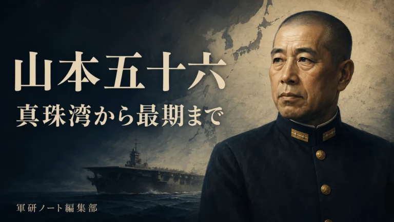 山本五十六の肖像と太平洋の空母