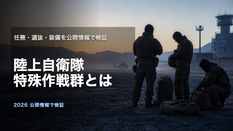 陸上自衛隊特殊作戦群の任務・選抜・装備を公開情報で検証する記事のアイキャッチ