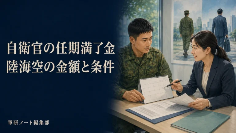 任期後の進路を相談する自衛官と募集担当者