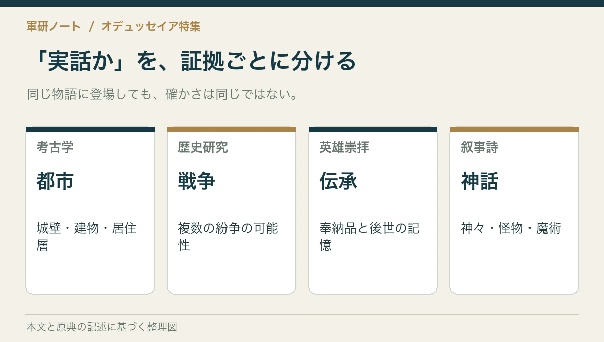 「実話か」を、証拠ごとに分ける