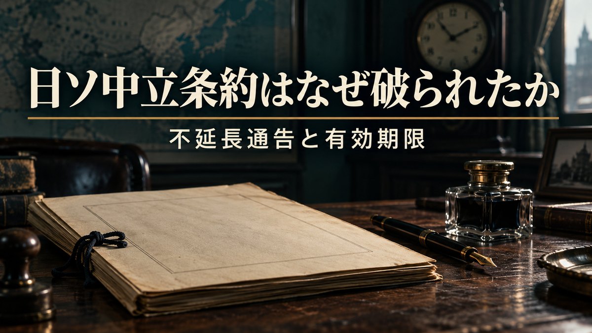 日ソ中立条約はなぜ破られたのか