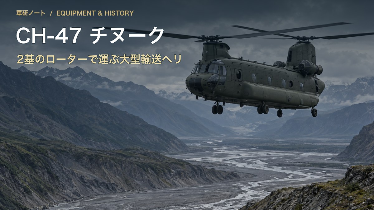 CH-47 チヌーク|2基のローターで運ぶ大型輸送ヘリ