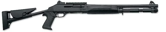 ベネリM4 Super 90。銃身の下に管状弾倉を備える。