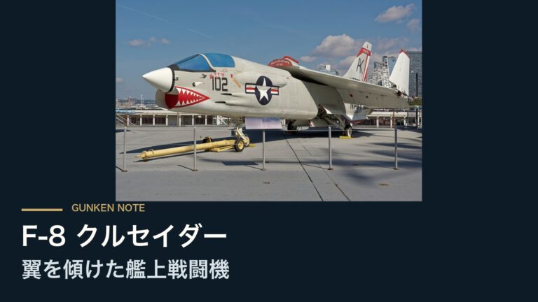 F-8 クルセイダー 翼を傾けた艦上戦闘機