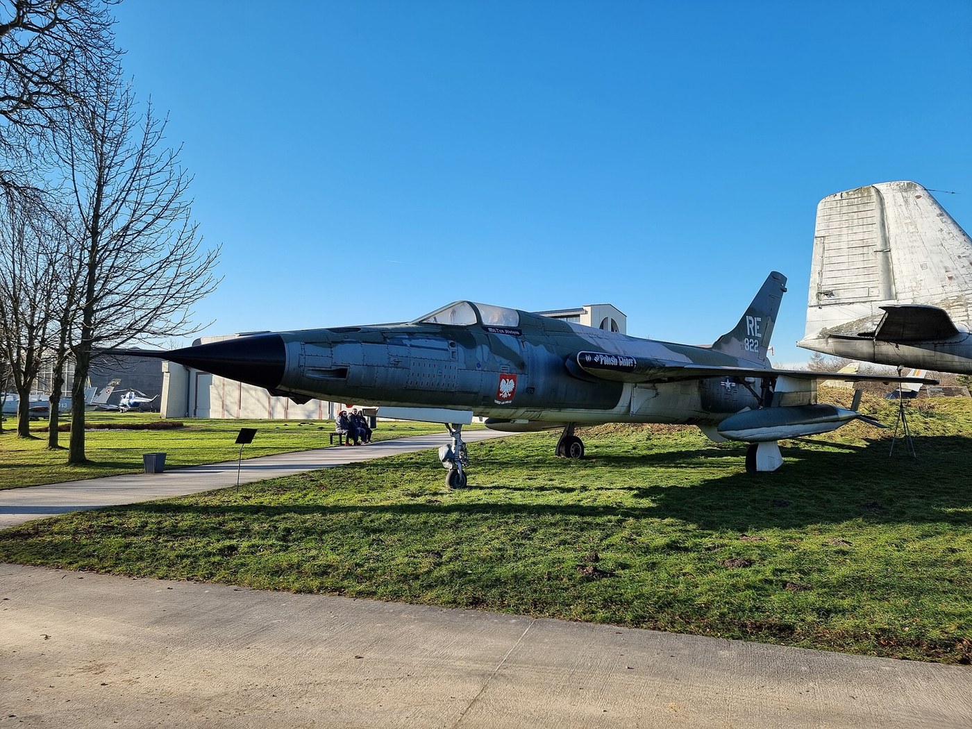 展示されたF-105Dの側面。