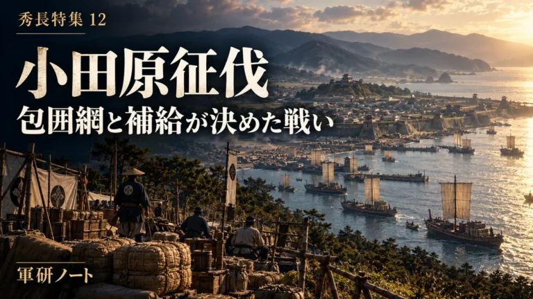 小田原征伐はなぜ北条氏の敗北に終わった?包囲網と補給から読む――謙信も信玄も落とせなかった城は、なぜ総攻撃を受けないまま開いたのか