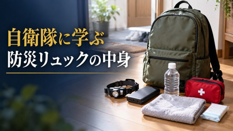 自衛隊はなぜ災害現場で強いのか｜「自己完結」と「3段構え」の装備思想から逆算した、本当に役立つ防災リュックの中身