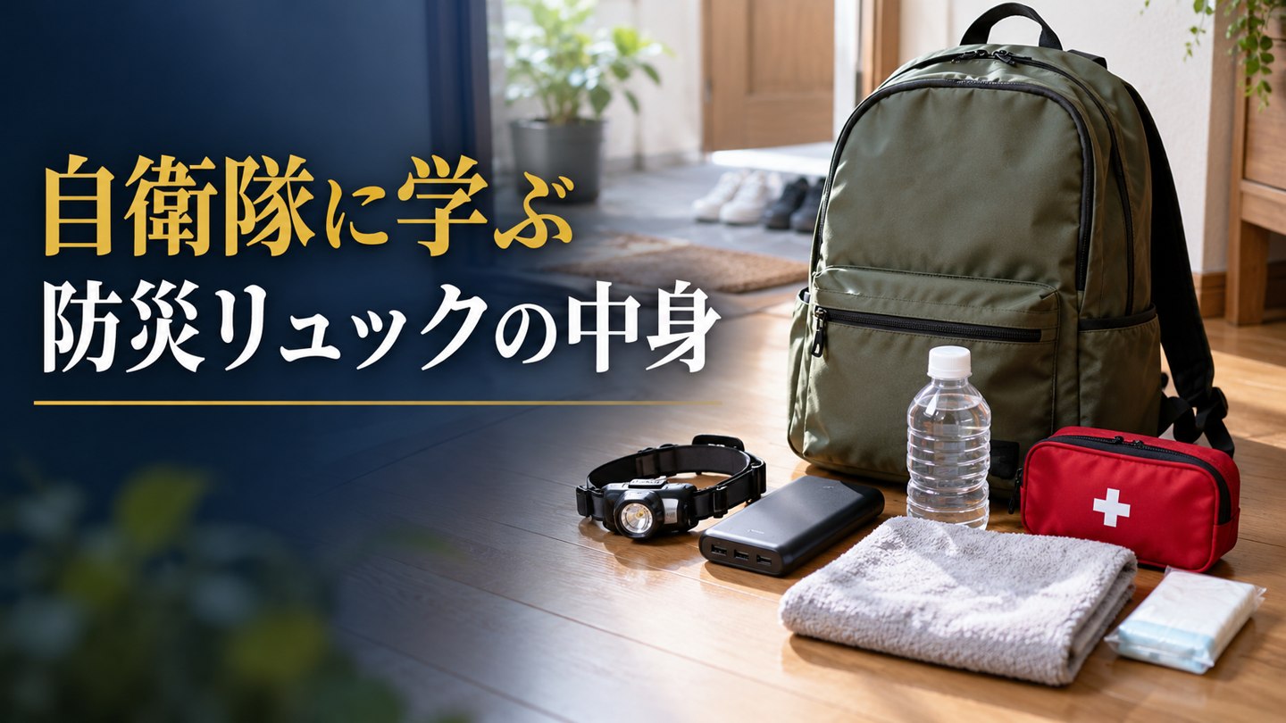 自衛隊はなぜ災害現場で強いのか｜「自己完結」と「3段構え」の装備思想から逆算した、本当に役立つ防災リュックの中身