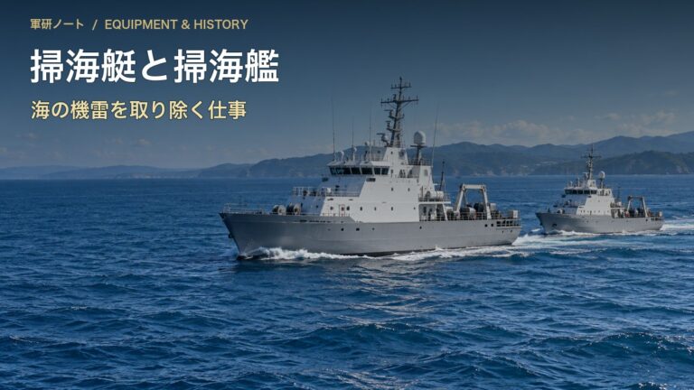 掃海艇と掃海艦|海の機雷を取り除く仕事