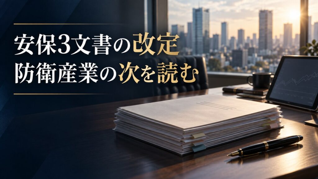 安保3文書改定で防衛株はまだ上がるのか｜「GDP比3.5%」要求と次の5年計画を、投資家の目で読み解く