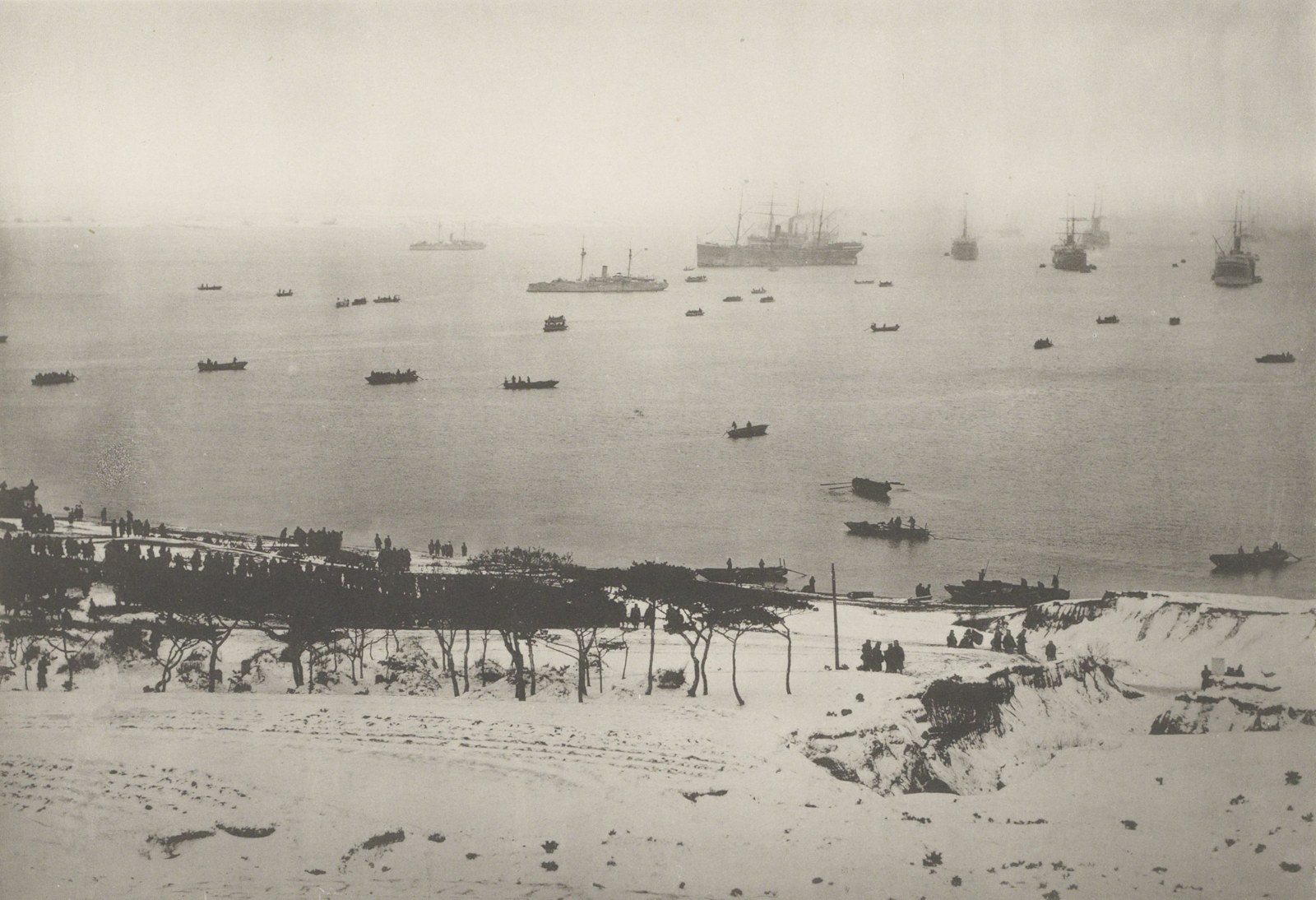 1895年1月20日、山東半島の龍睡湾への上陸。