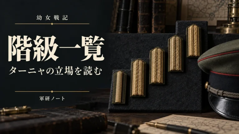 幼女戦記の階級一覧｜ターニャの「中佐」はどれほど偉い？自衛隊なら2佐、早くても30代後半でなる地位に12歳で就いていた