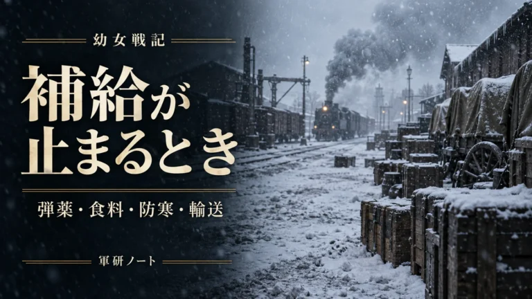幼女戦記2期の補給不足を解説|強い部隊でも戦い続けられない理由──弾薬・食料・防寒・輸送、戦闘の前に負ける戦争の話
