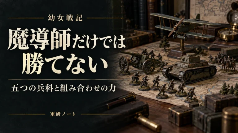 幼女戦記は航空魔導師がいるのに、なぜ戦車や歩兵が必要なのか?|魔導師・航空機・砲兵・戦車・歩兵を比較──「最強の兵科が一つあれば勝てる」が成り立たない理由