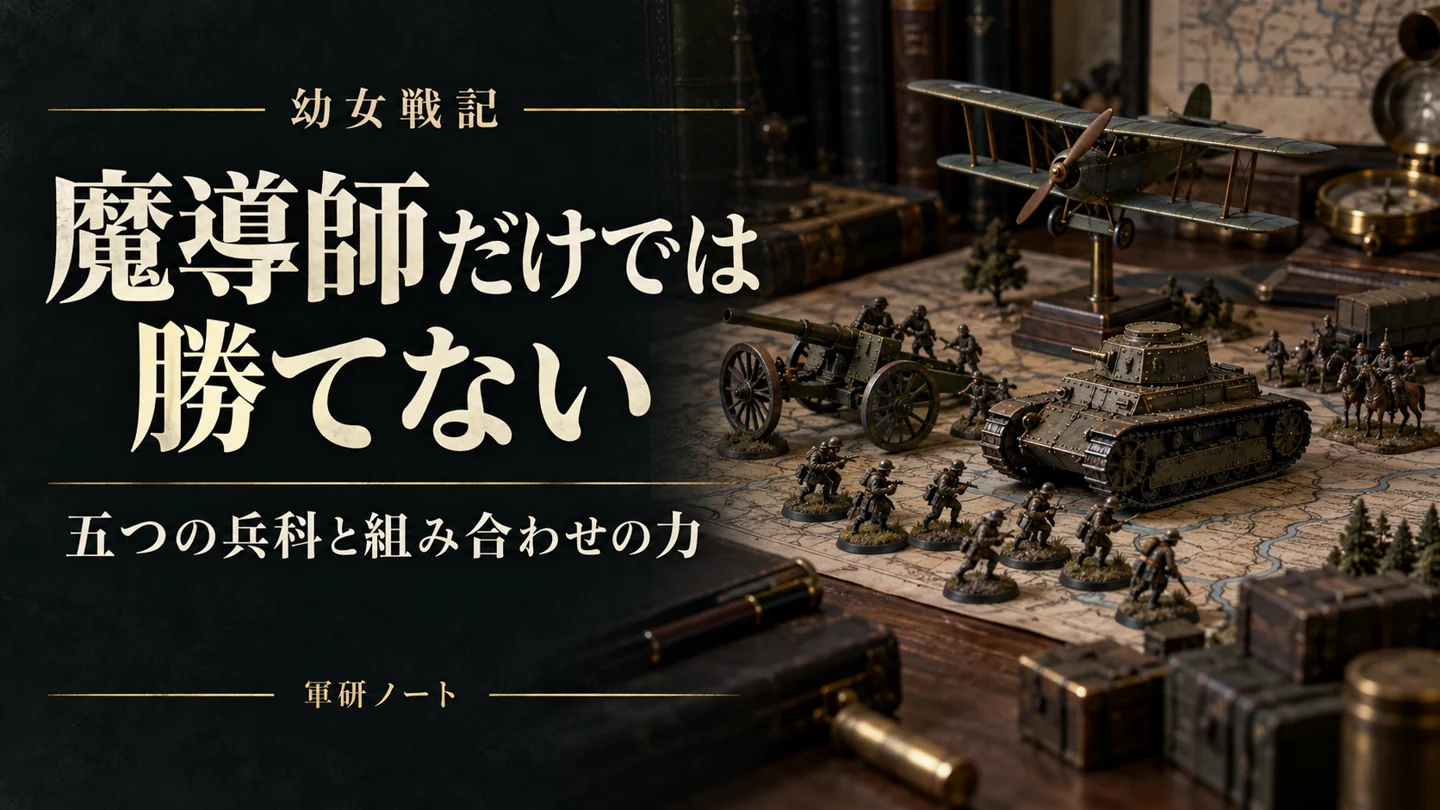 幼女戦記は航空魔導師がいるのに、なぜ戦車や歩兵が必要なのか?|魔導師・航空機・砲兵・戦車・歩兵を比較──「最強の兵科が一つあれば勝てる」が成り立たない理由