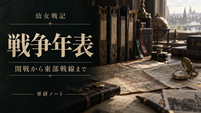幼女戦記の戦争年表|1期・劇場版・2期で戦局はどう変わった?──統一暦1923年の開戦から東部戦線まで、戦線の移り変わりと話数の対応を一気に整理